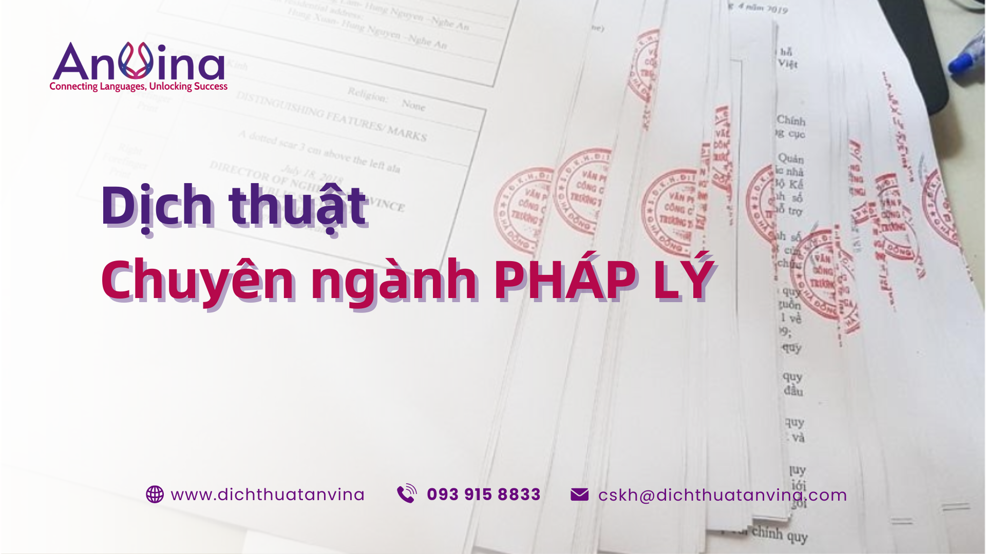 Dịch thuật công chứng hồ sơ pháp lý