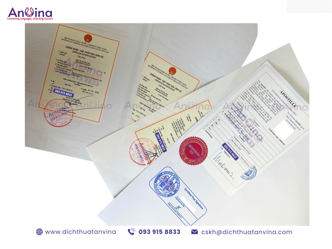 Hợp pháp hoá hồ sơ doanh nghiệp Singapore thành lập chi nhánh tại Việt Nam