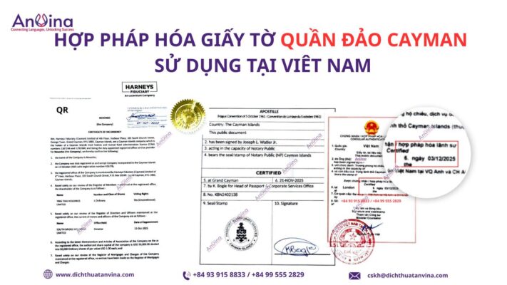 Kết quả hợp pháp hóa lãnh sự Quần Đảo Cayman