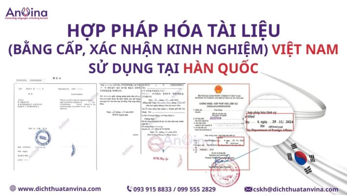 Hợp pháp hóa lãnh sự bằng cấp, xác nhận kinh nghiệm Việt Nam sử dụng tại Hàn Quốc