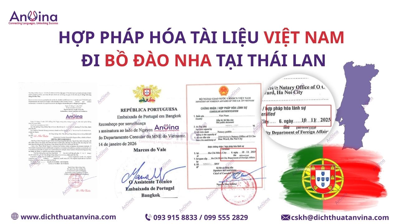 Kết quả hợp pháp hóa lãnh sự tài liệu Việt Nam đi Bồ Đào Nha tại Thái Lan