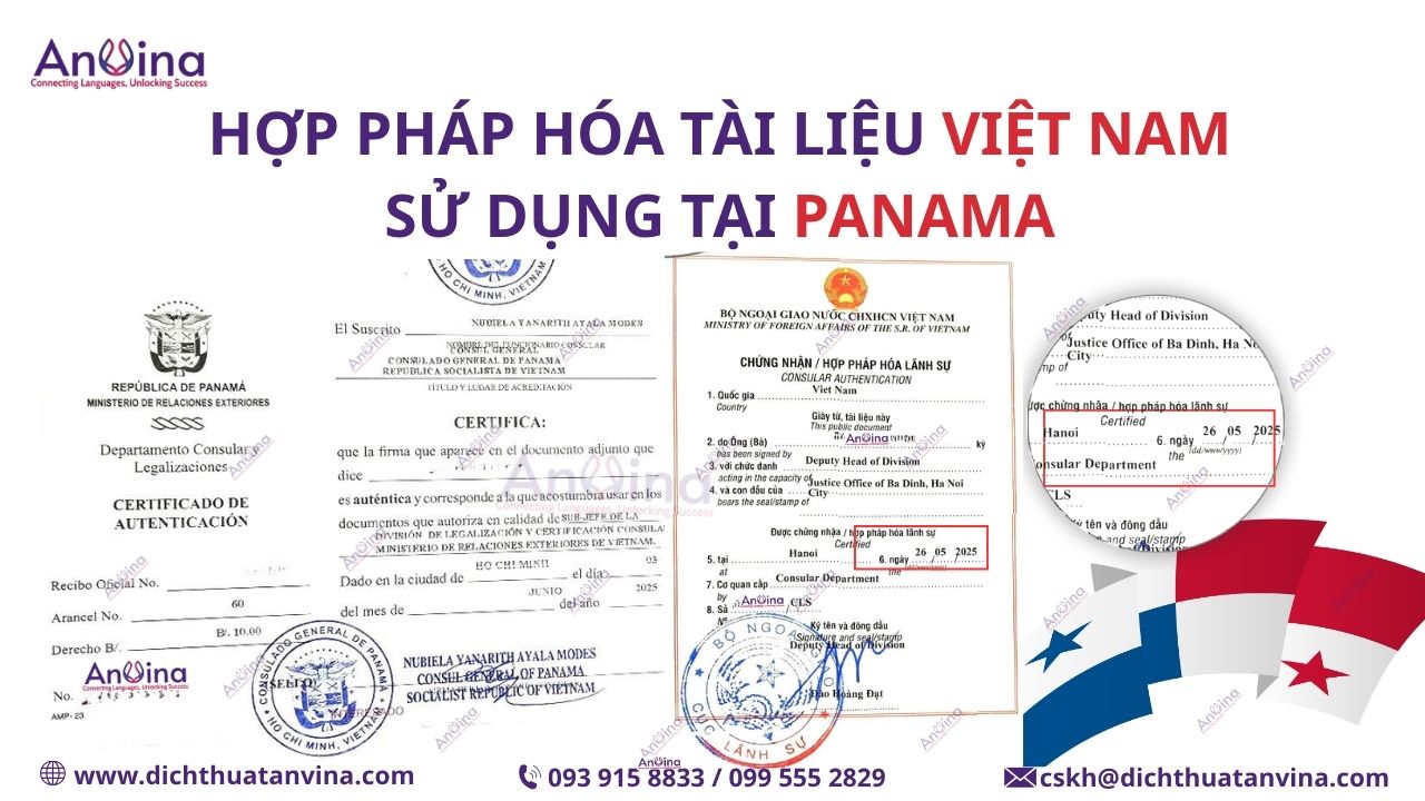 Kết quả hợp pháp hóa lãnh sự giấy tờ Việt Nam dùng tại Panama